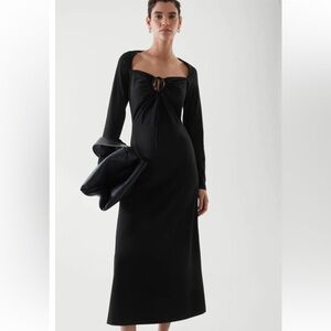 NWT Cos halter back maxi dress in black